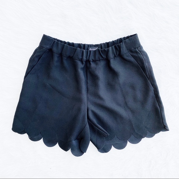 MADEWELL Black Scallop Hem HR Pull On Shorts XS - Picture 5 of 10